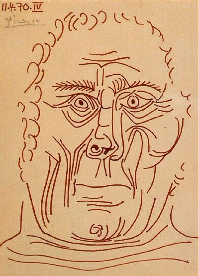 Пабло Пикассо. "Голова мужчины". 11.04.1970.