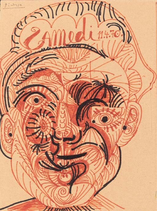 Пабло Пикассо. "Голова мужчины". 1970.
