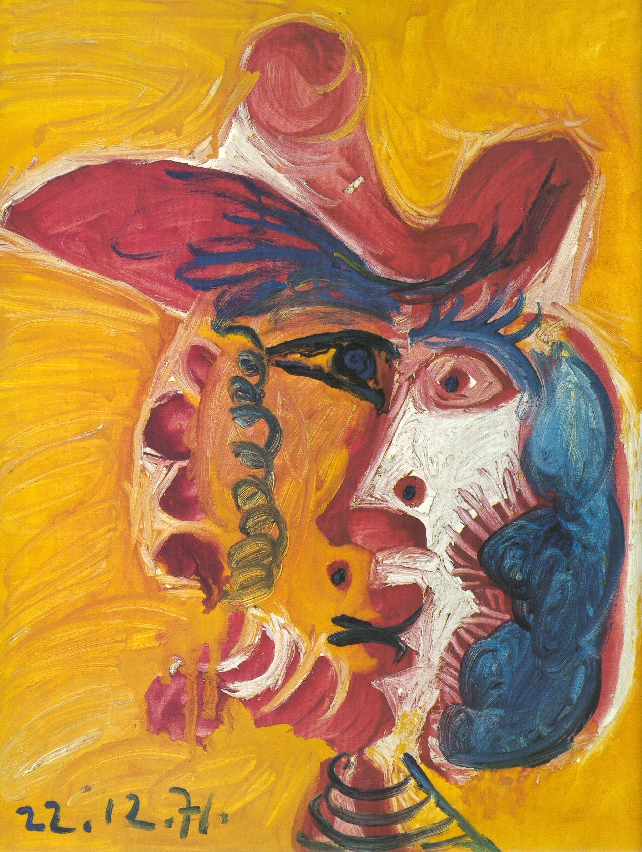 Пабло Пикассо. "Голова мужчины". 22.12.1971.