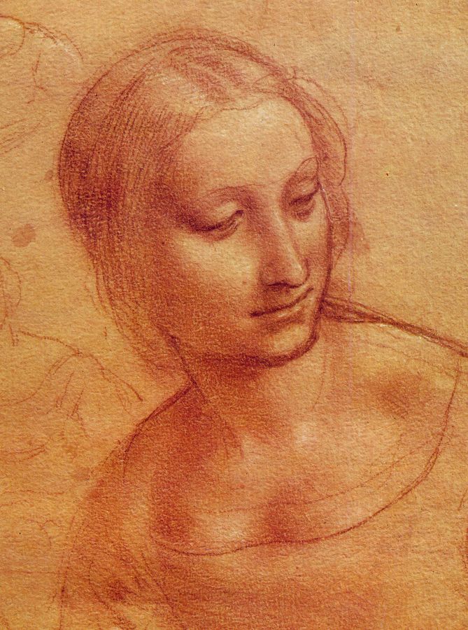 Леонардо да Винчи. "Голова женщины". Музей Бонна, Байона.