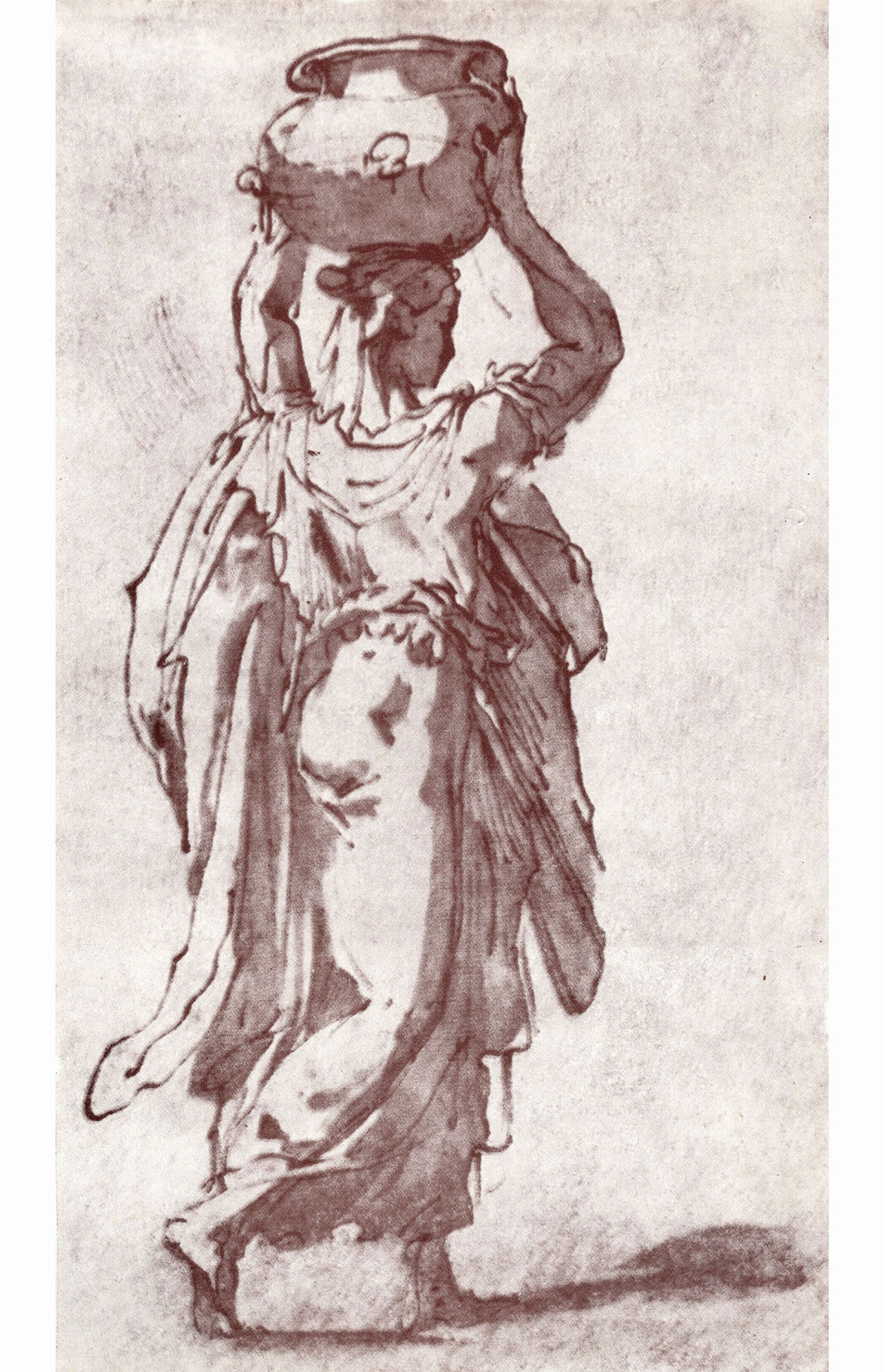 Пармиджанино. "Женщина с сосудом на голове". 1-я половина XVI века. Эрмитаж, Санкт-Петербург.