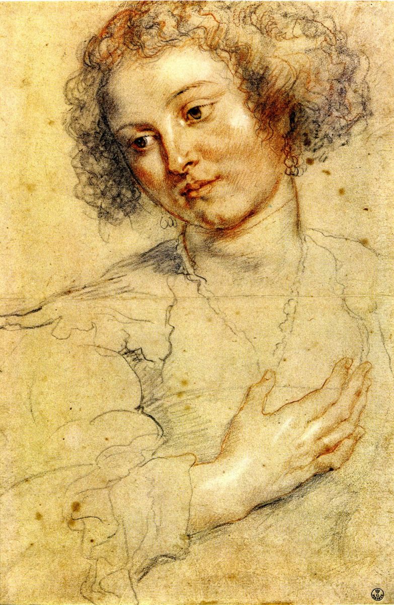 Питер Пауль Рубенс. "Голова и правая рука женщины". 1600-е. Частная коллекция.