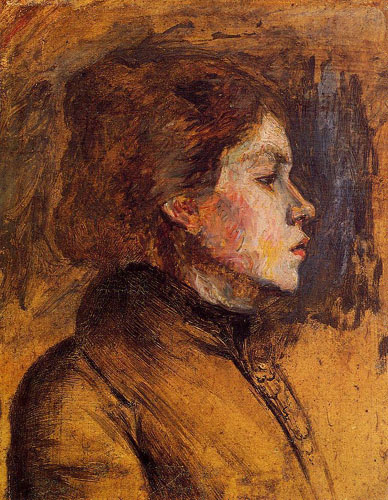 Анри де Тулуз-Лотрек. Голова женщины. 1899.