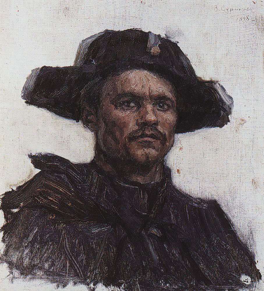 В. Суриков. Голова солдата-барабанщика. 1898.