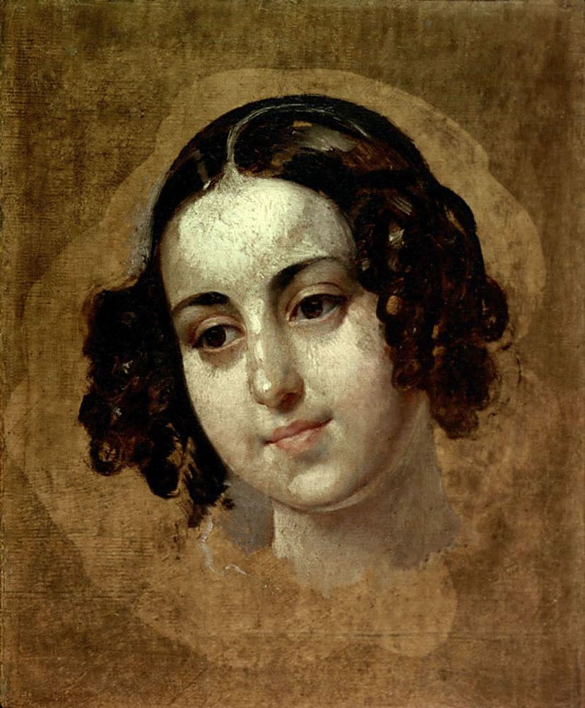 К. Брюллов. Голова девушки. 1830-е.