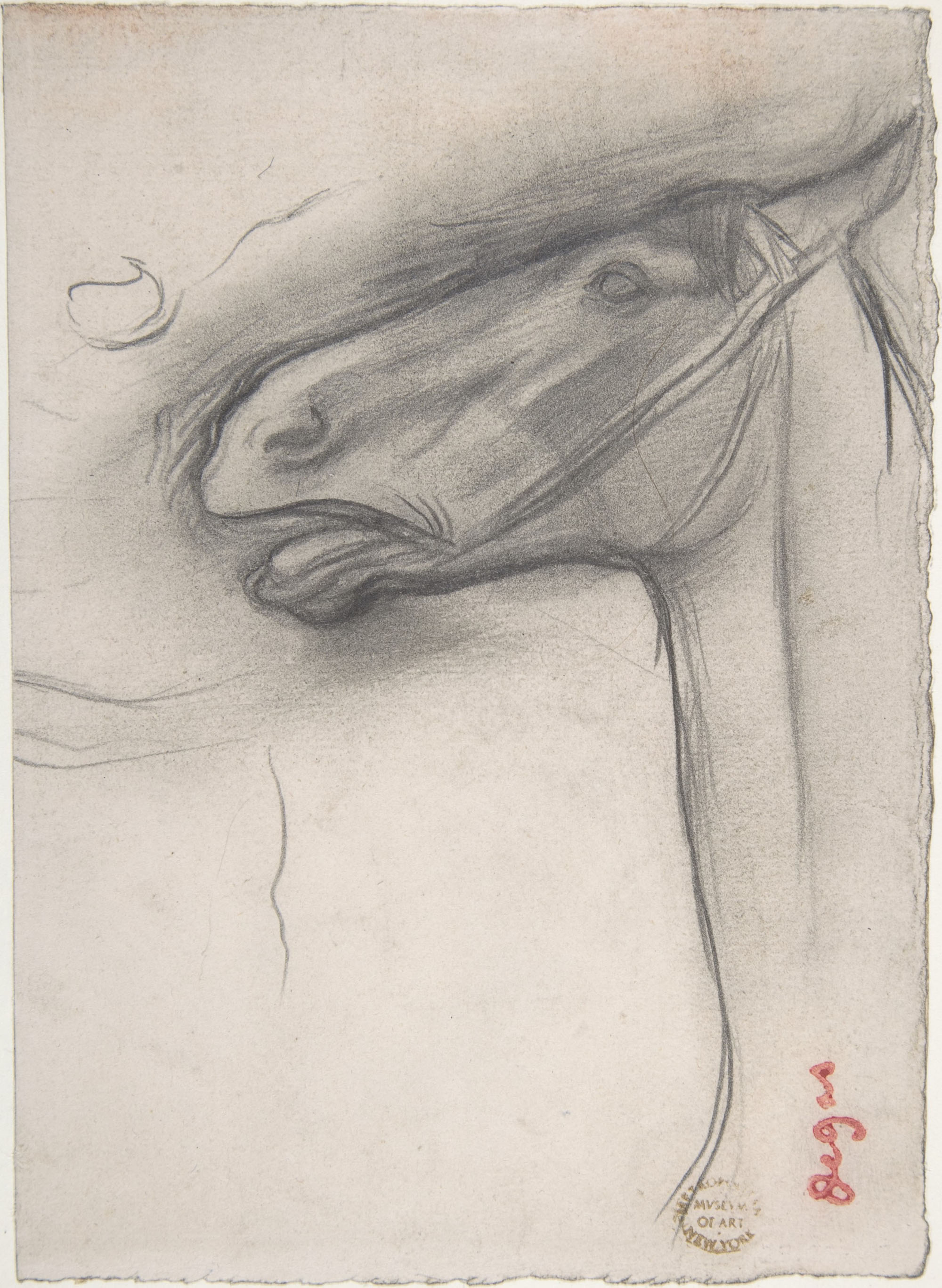 Э. Дега. Голова лошади. Около 1878.