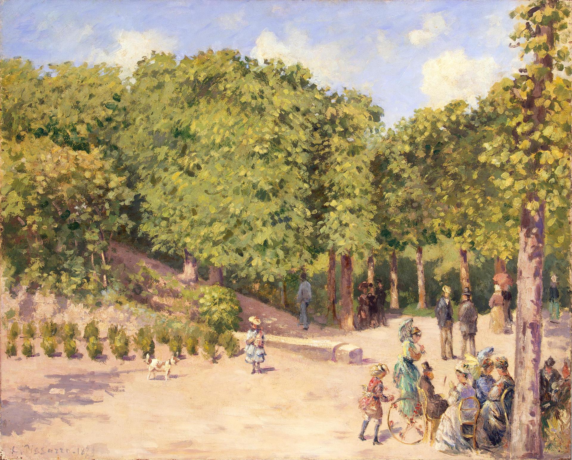 Камиль Писсарро. "Городской парк в Понтуазе". 1873. Эрмитаж, Санкт-Петербург.