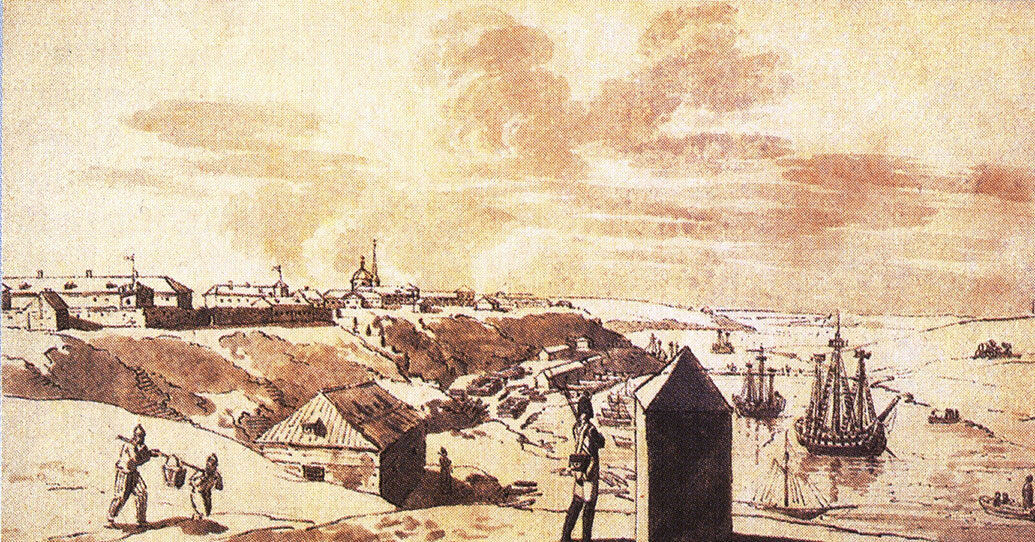 Е. Корнеев. "Вид города Николаева". 1803.