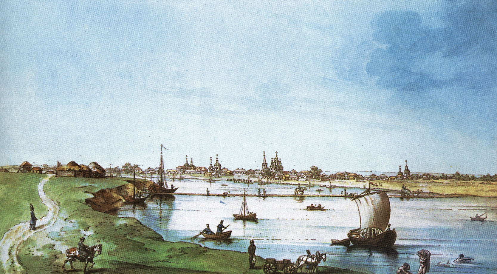 Е. Корнеев. "Вид города Черкасска". 1803.