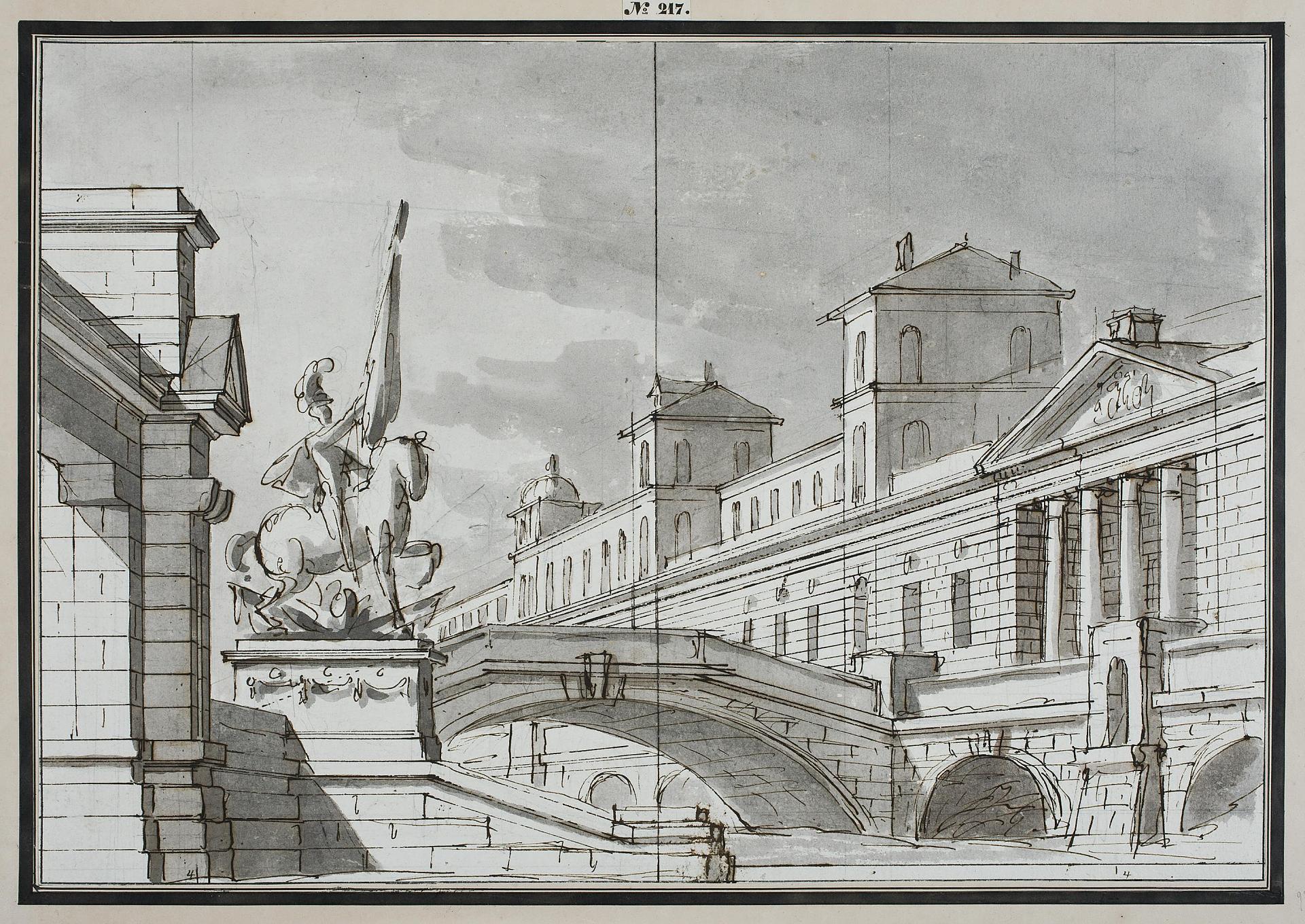 Пьетро ди Готтардо Гонзага. "Городской пейзаж". 1790-е. Эрмитаж, Санкт-Петербург.