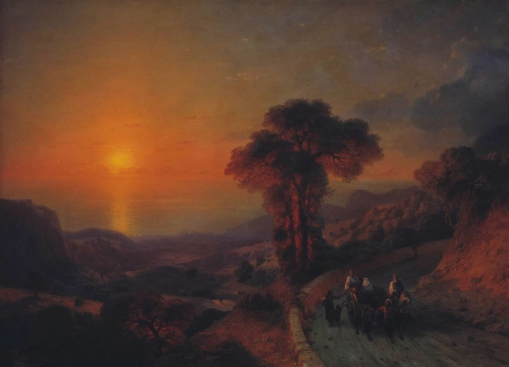И. Айвазовский. Вид моря с гор. Крым. 1864.