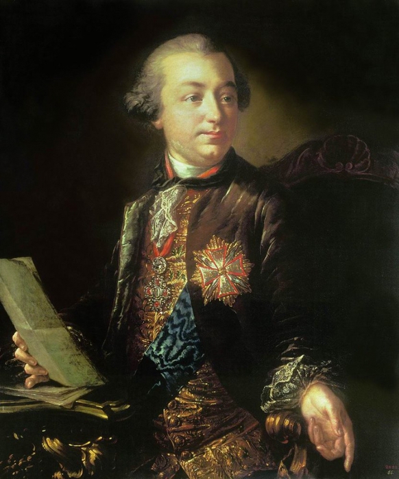 Антон Лосенко. Портрет президента Академии художеств графа И. И. Шувалова. 1760.