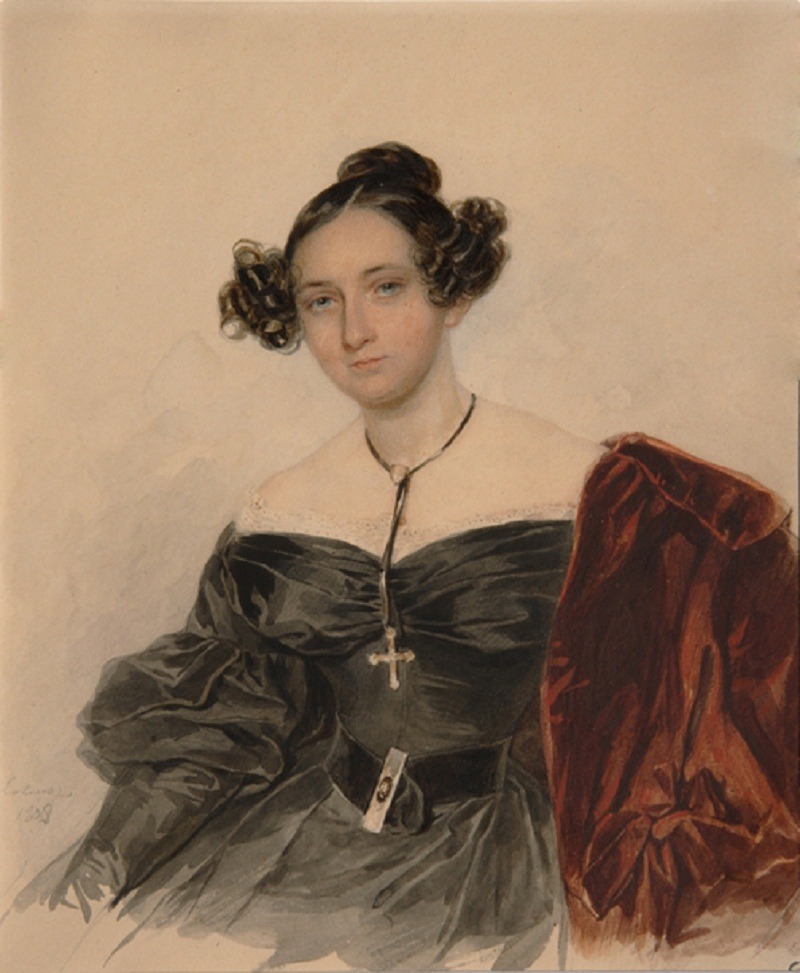 Пётр Соколов. Надежда Ивановна Голицына, урождённая графиня Кутайсова (1796-1868), фрейлина Высочайшего двора.