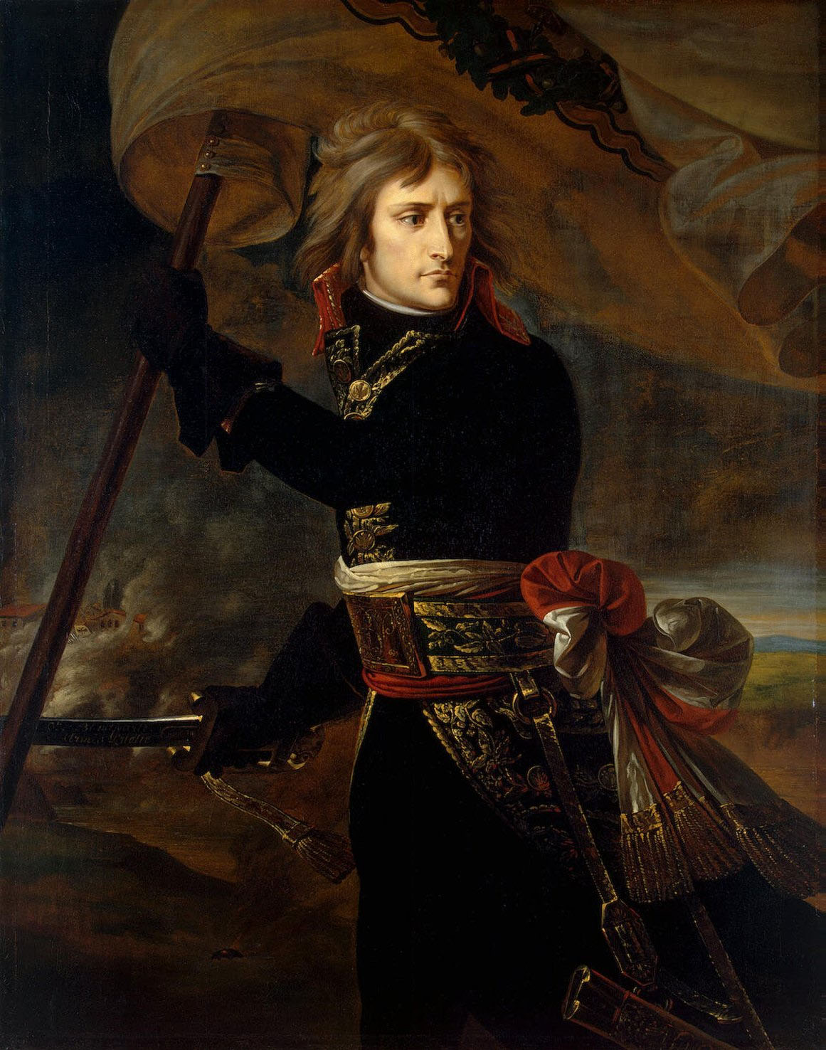 Антуан Жан Гро. "Наполеон Бонапарт на Аркольском мосту". 1796-1801.