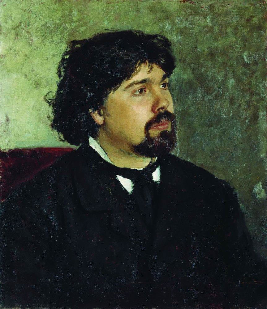 И. Репин. Портрет художника В. И. Сурикова. 1875.
