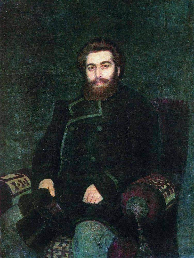 И. Репин. Портрет художника А. И. Куинджи. 1877.