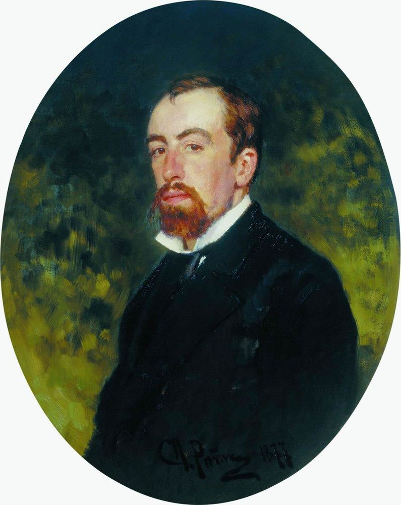 И. Репин. Портрет художника В. Д. Поленова. 1877.