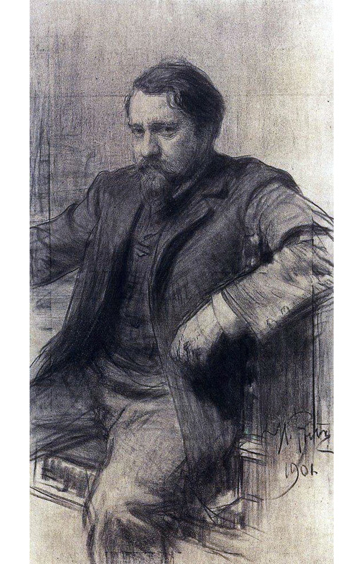 Илья Ефимович Репин. Портрет художника. В. А. Серова. 1901.