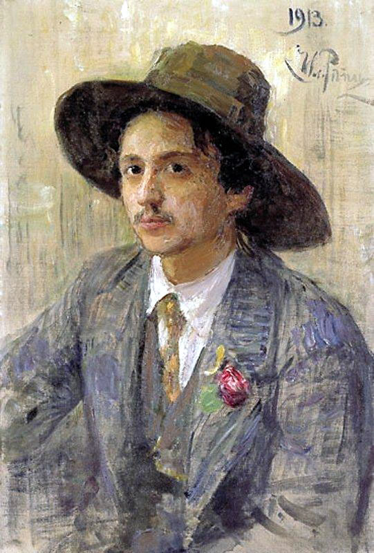 И. Репин. Портрет художника И. И. Бродского. 1913.