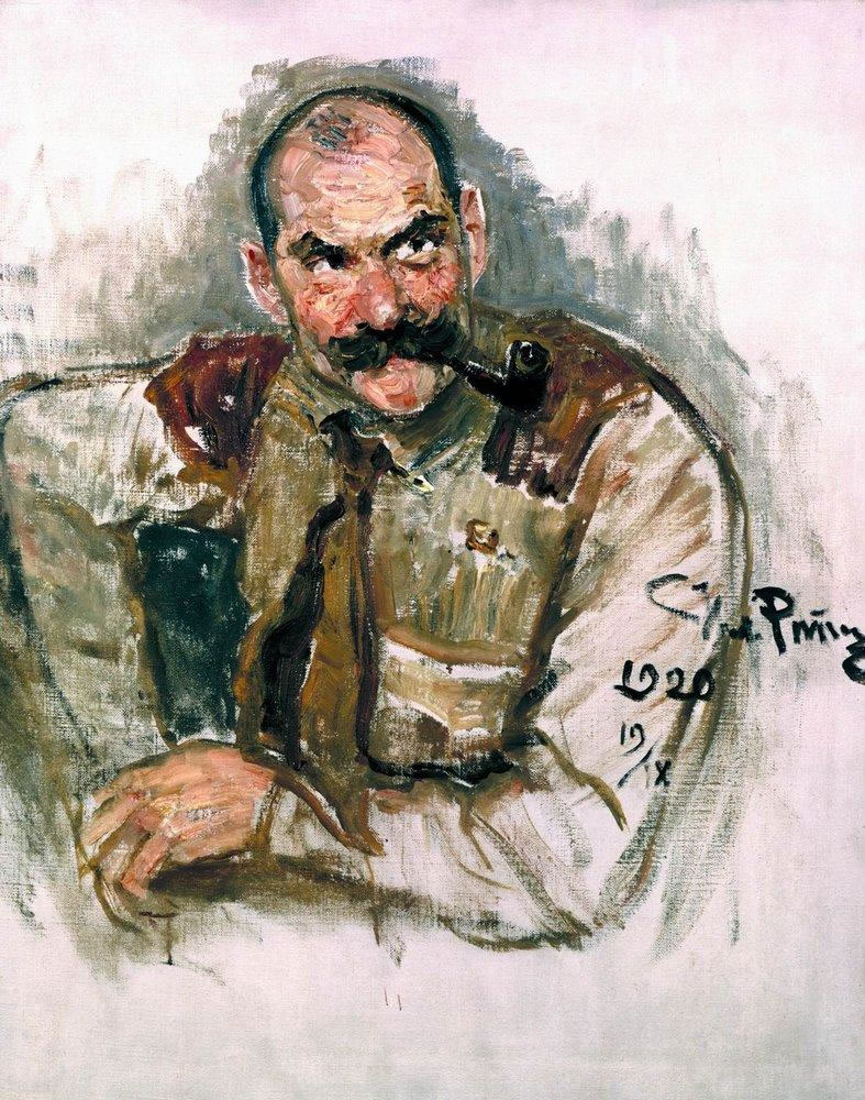 И. Репин. Портрет художника Галлен-Каллела. 1920.