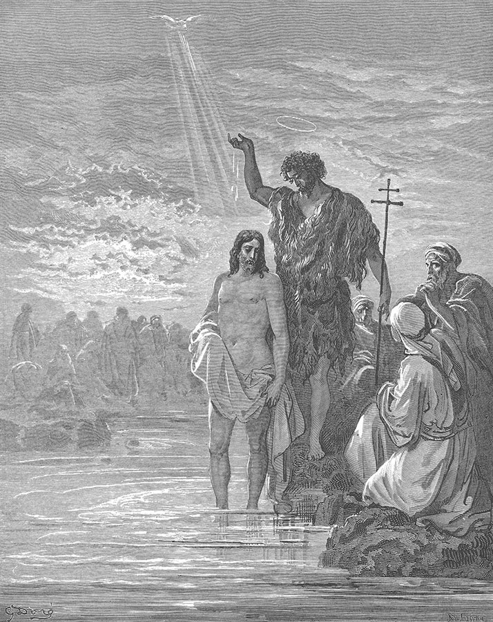 Гюстав Доре. "Иоанн крестит Иисуса".