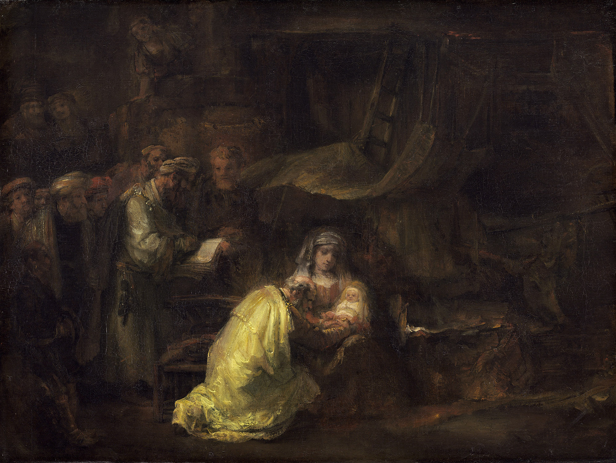 Рембрандт Харменс ван Рейн. "Обрезание". 1661. Национальная галерея, Вашингтон.