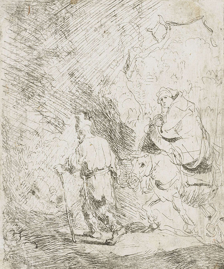 Рембрандт Харменс ван Рейн. "Бегство в Египет". 1625.