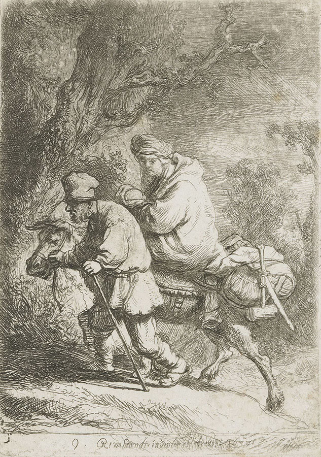 Рембрандт Харменс ван Рейн. "Бегство в Египет". 1633.