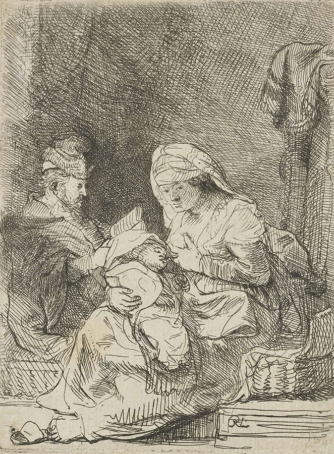 Рембрандт Харменс ван Рейн. "Святое семейство". 1632.