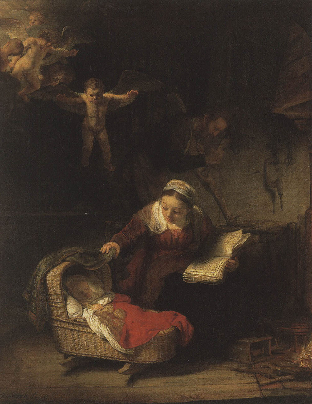 Рембрандт Харменс ван Рейн. "Святое семейство". 1645. Эрмитаж, Санкт-Петербург.