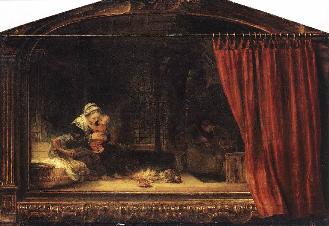 Рембрандт Харменс ван Рейн. "Святое семейство". 1646. Галерея старых мастеров, Кассель.