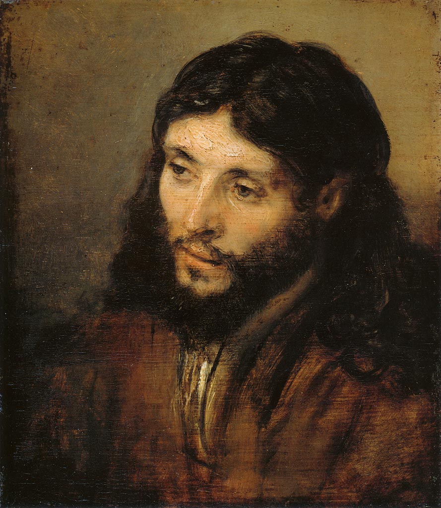 Рембрандт Харменс ван Рейн. "Голова Христа". 1650-1652. Государственный музей, Берлин.