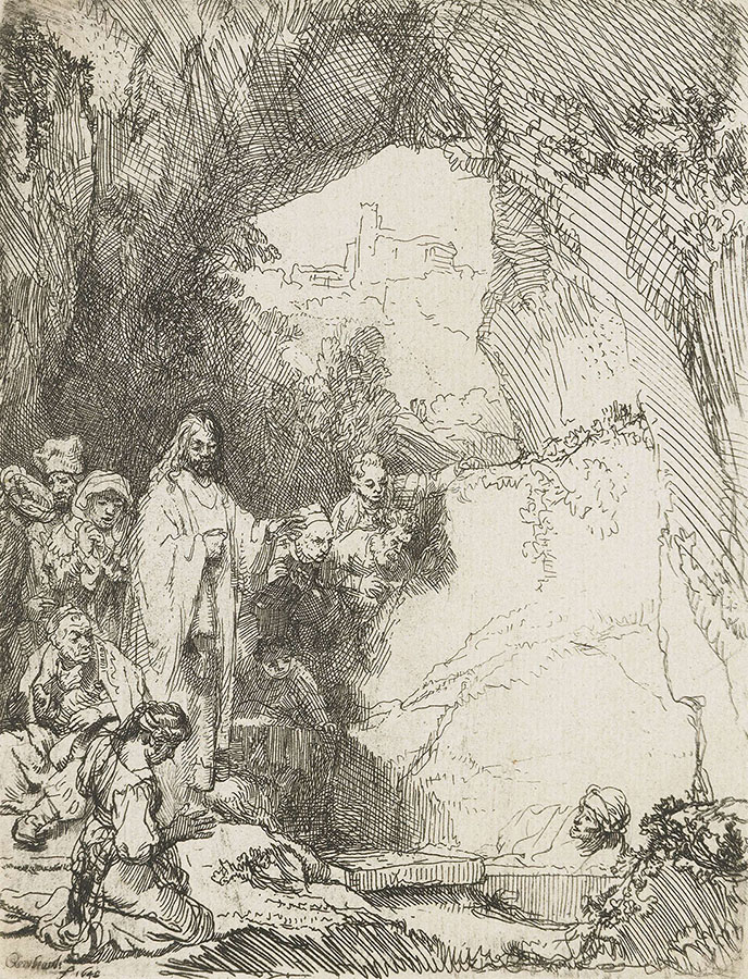 Рембрандт Харменс ван Рейн. "Воскрешение Лазаря". 1642.