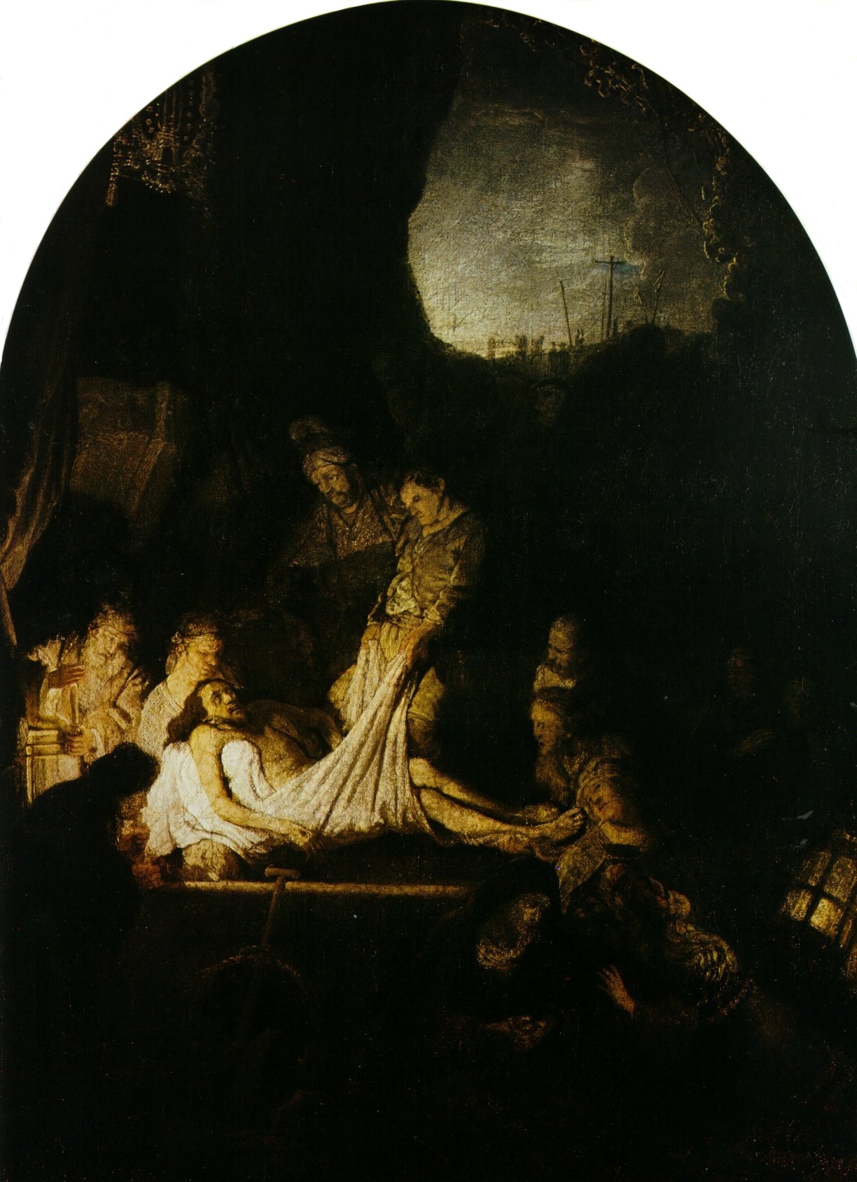 Рембрандт Харменс ван Рейн. "Положение во гроб". Около 1635-1639. Старая пинакотека, Мюнхен.