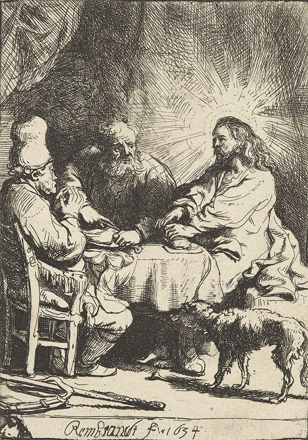 Рембрандт Харменс ван Рейн. "Ужин в Эммаусе". 1634.