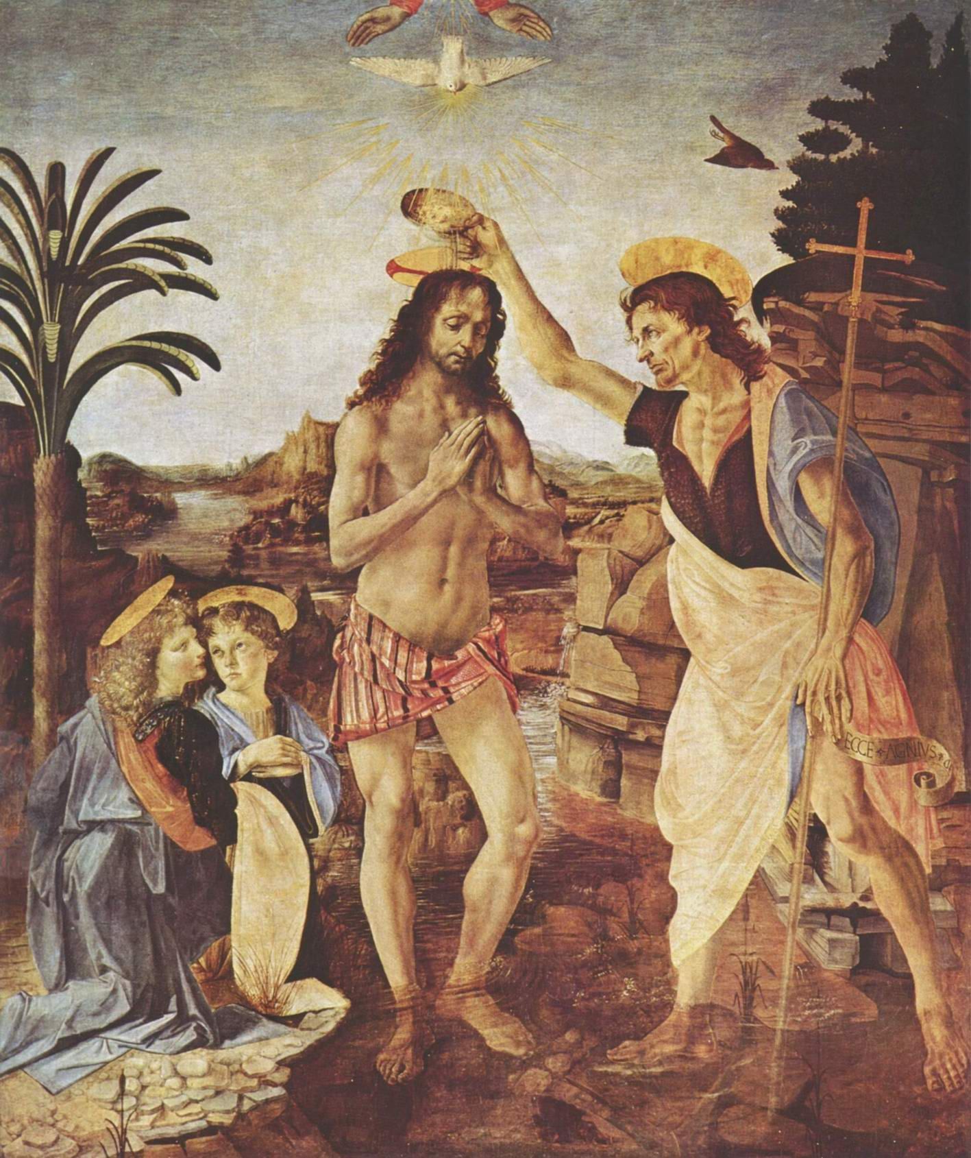 Андреа дель Вероккьо. Крещение Христа.                                     .
