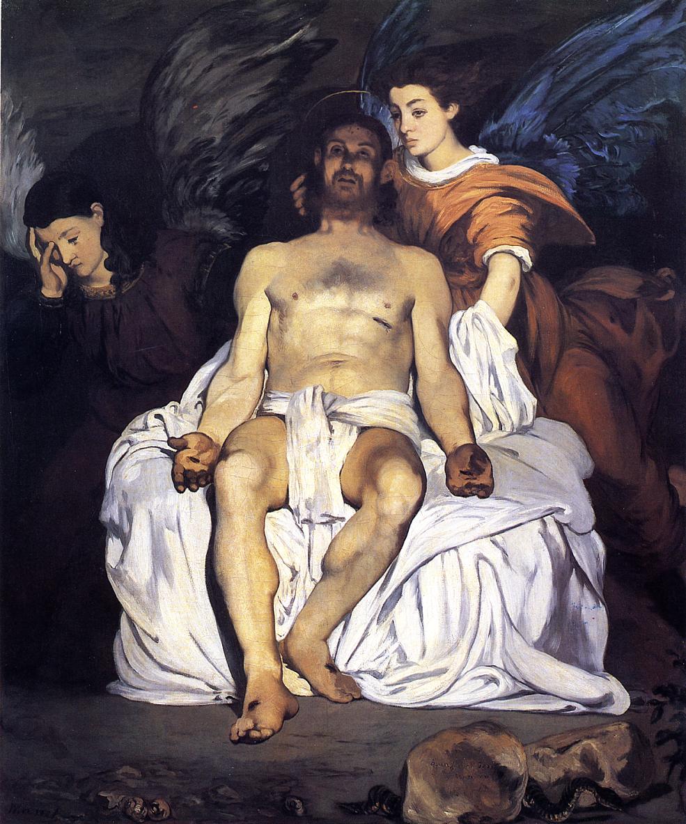 Эдуард Мане. Мёртвый Христос и ангелы. 1864.