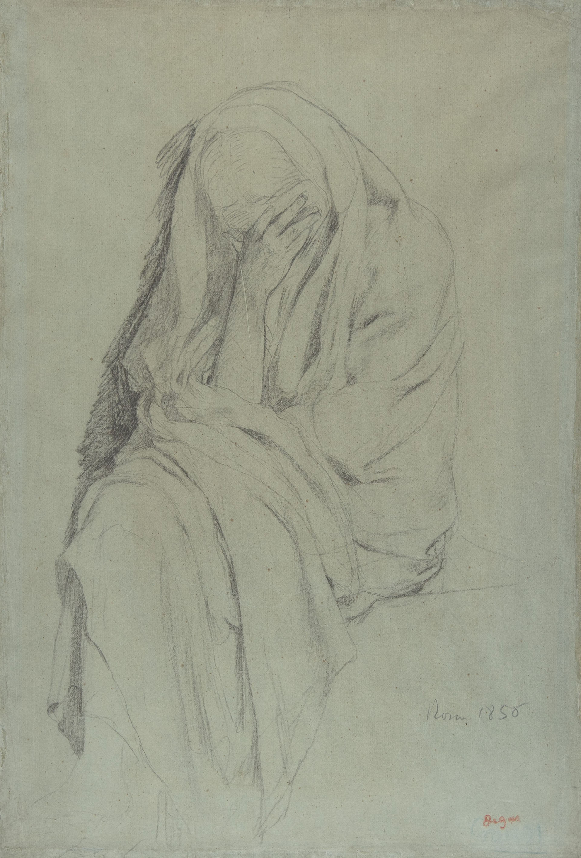 Эдгар Дега. Эскиз для "Старой итальянки". 1856.