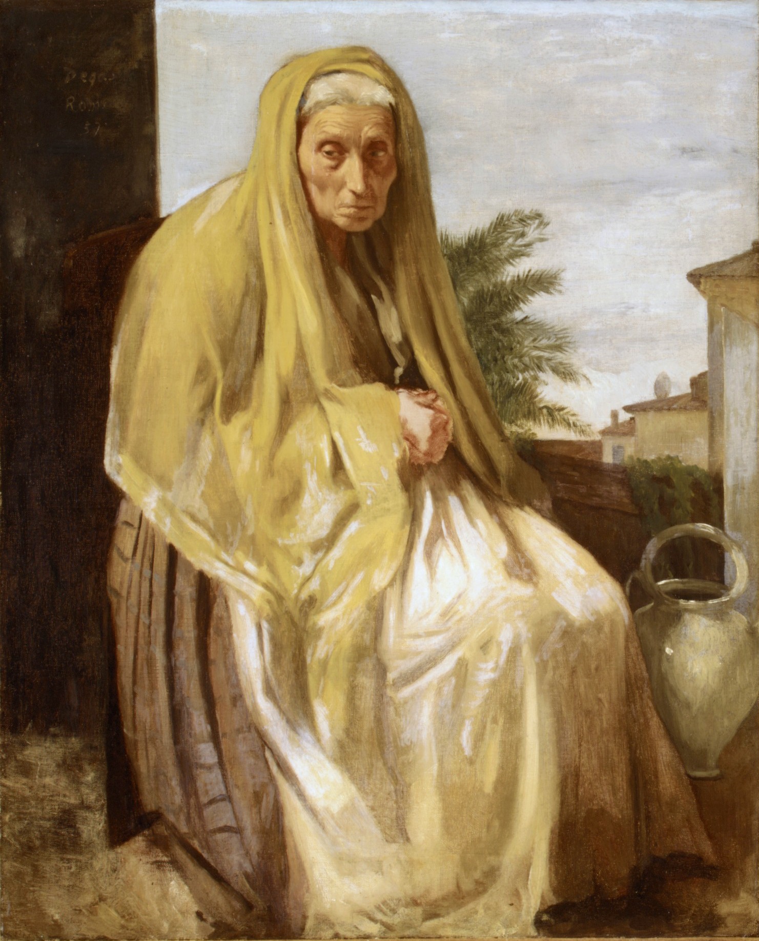 Эдгар Дега. "Старая итальянка". 1857.