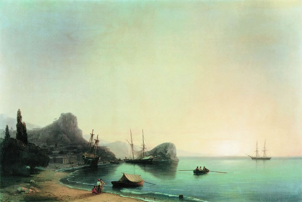 Иван Айвазовский. Итальянский пейзаж. 1855.