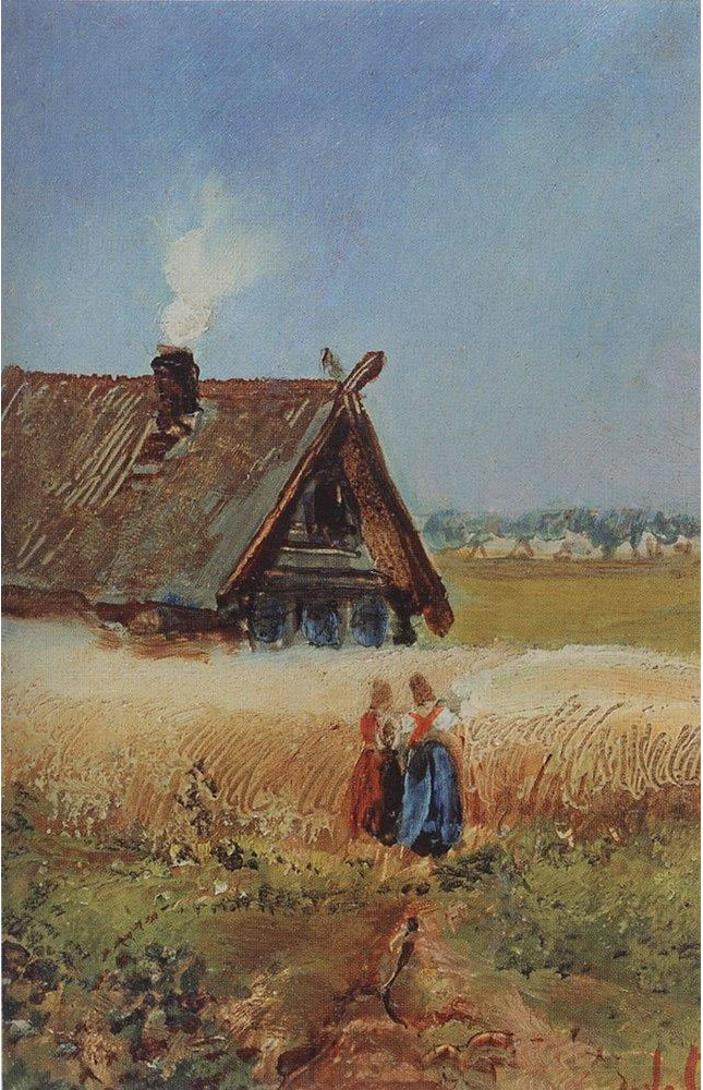 Алексей Кондратьевич Саврасов. "Кутузовская изба в Филях". 1860-е.