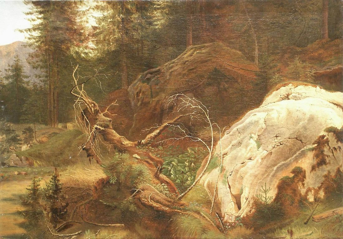 Иван Шишкин. Камни в лесу. 1865.