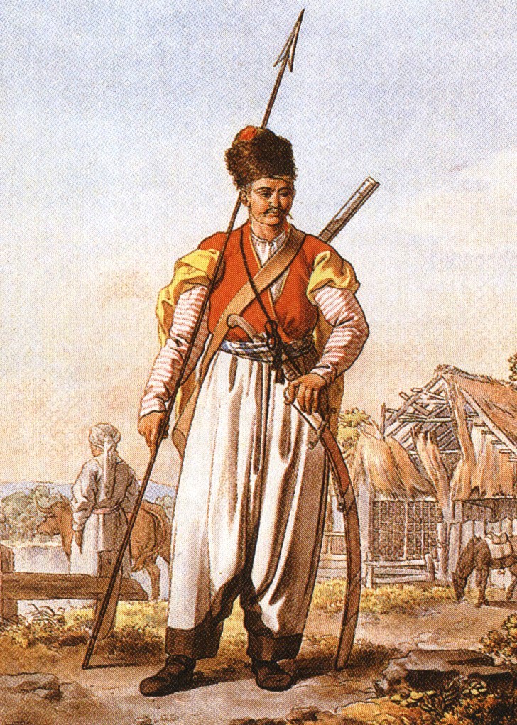 Е. Корнеев "Черноморский казак". 1809.