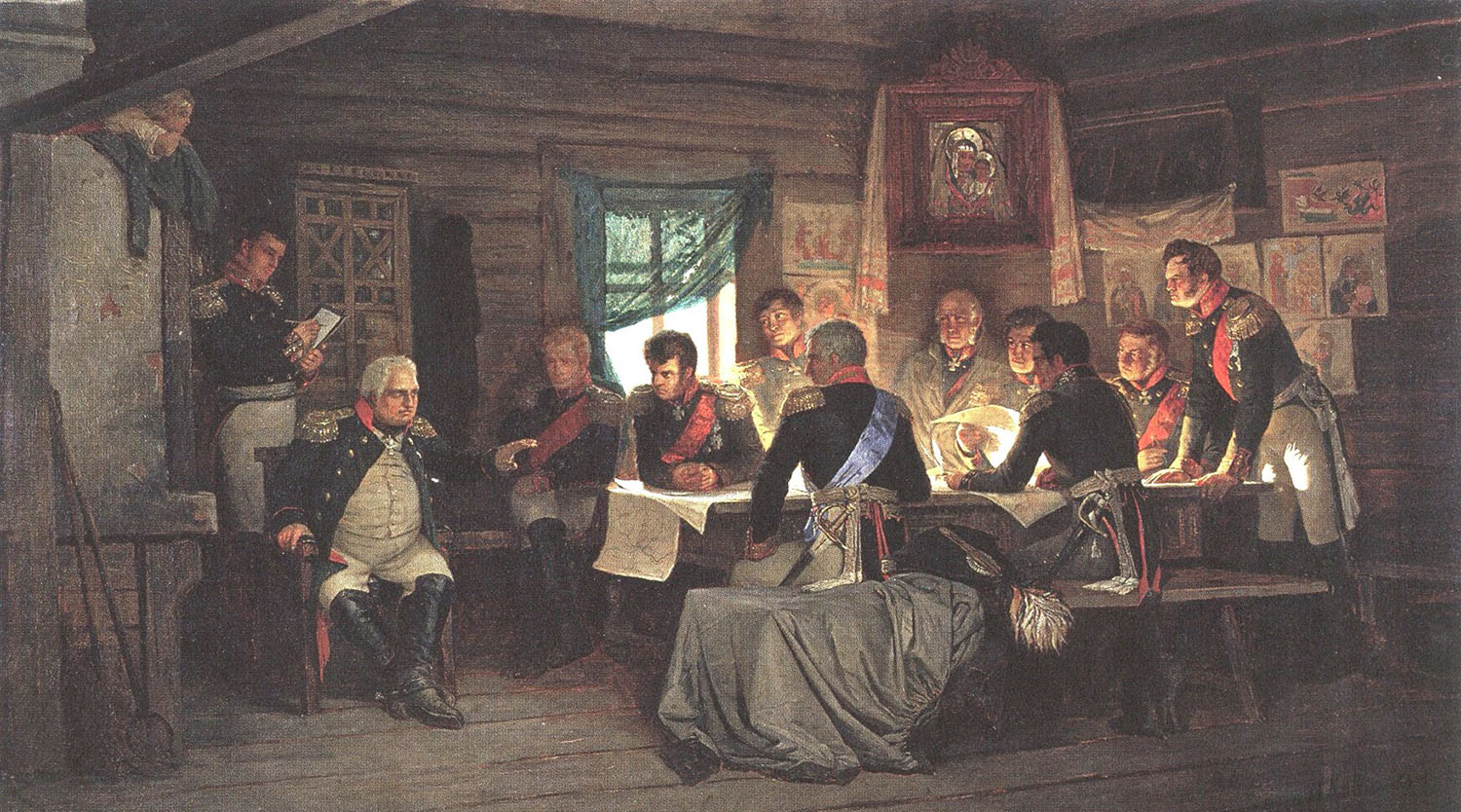 Алексей Данилович Кившенко. "Военный совет в Филях в 1812 году". 1880, 1882.