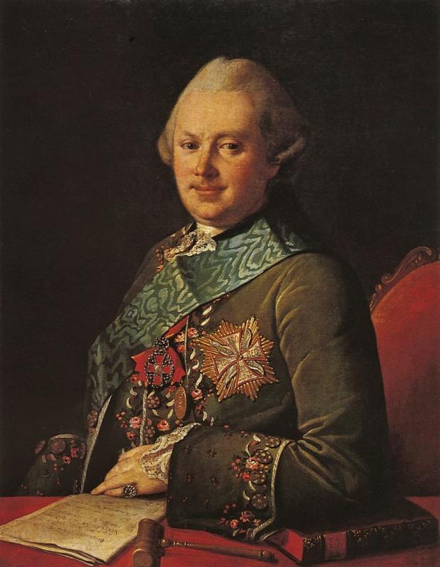Карл Людвиг Христинек. Портрет князя А. А. Вяземского. 1768.