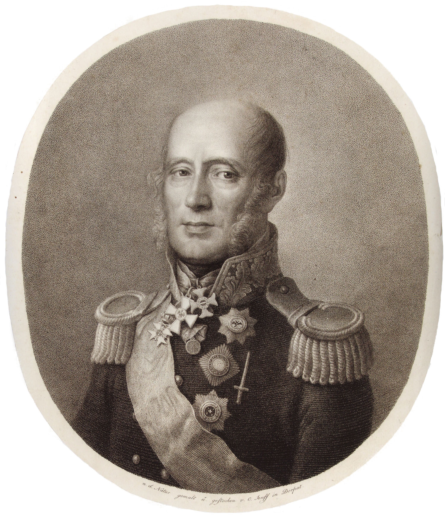 Зенф Карл Август. Князь Михаил Богданович Барклай де Толли. 1816.