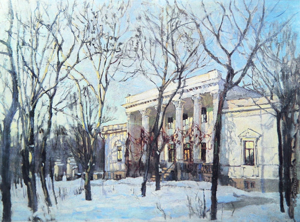 Станислав Юлианович Жуковский. "Княжецкий дом зимой". 1909.