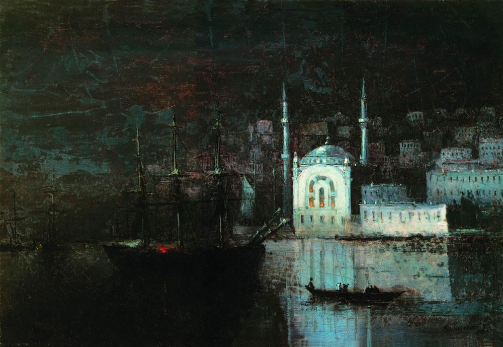 Иван Айвазовский. Ночной Константинополь. 1884.