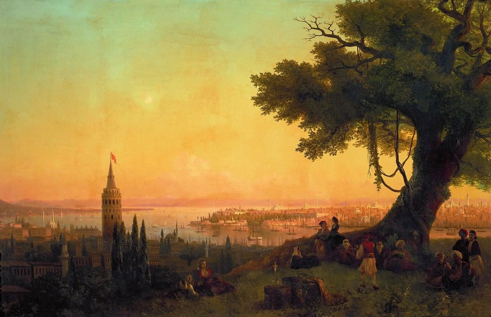Иван Айвазовский. Вид Константинополя при вечернем освещении. 1846.