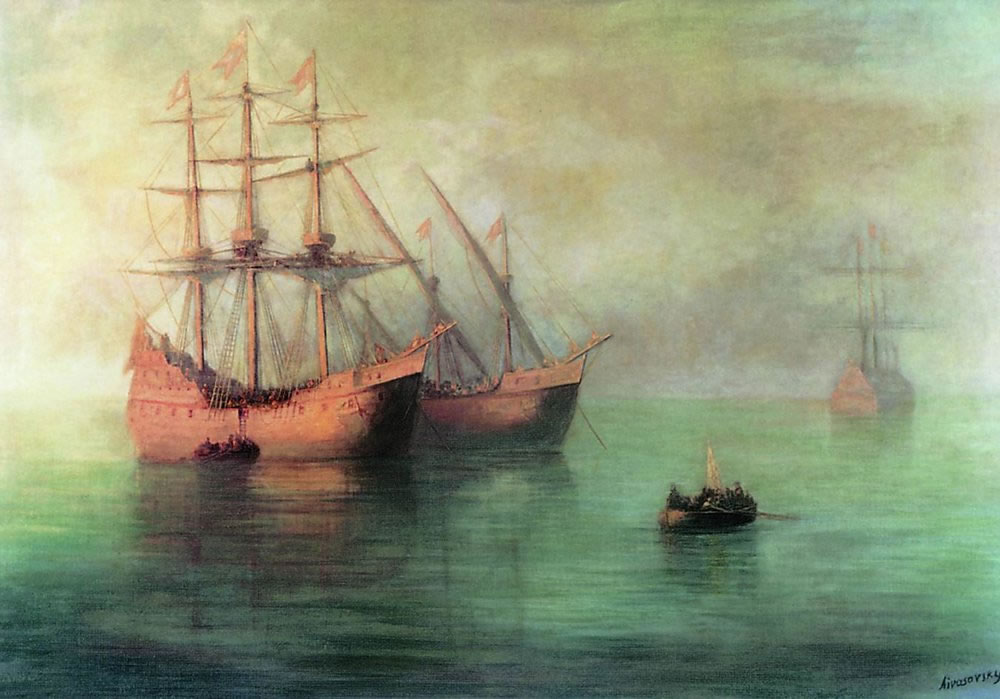 Иван Айвазовский. Корабли Колумба. 1880-е.